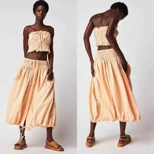 Free People Free-est All The Things Tube Top & Midi Skirt Set Size large